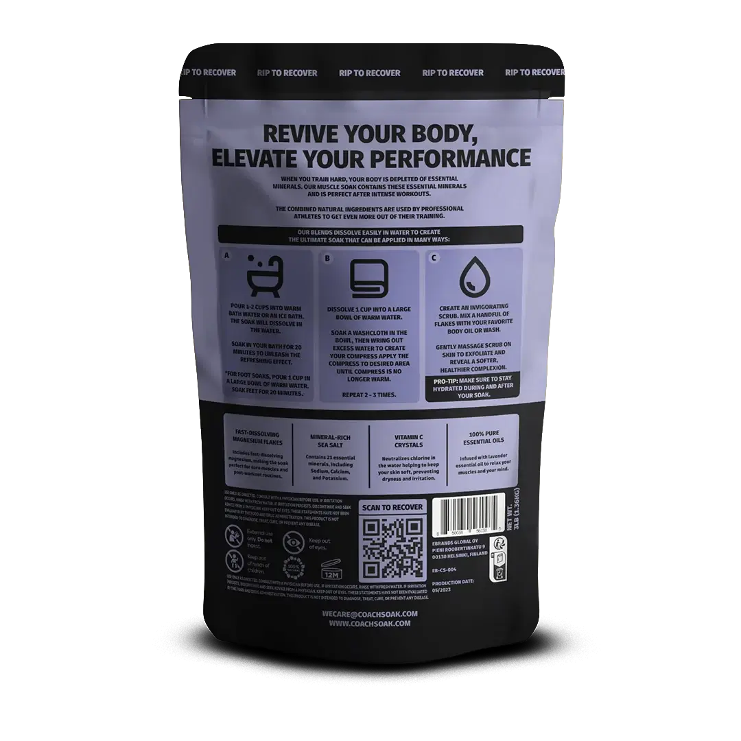 Herstel Badzout – Post Workout Magnesiumvlokken - Lavendel