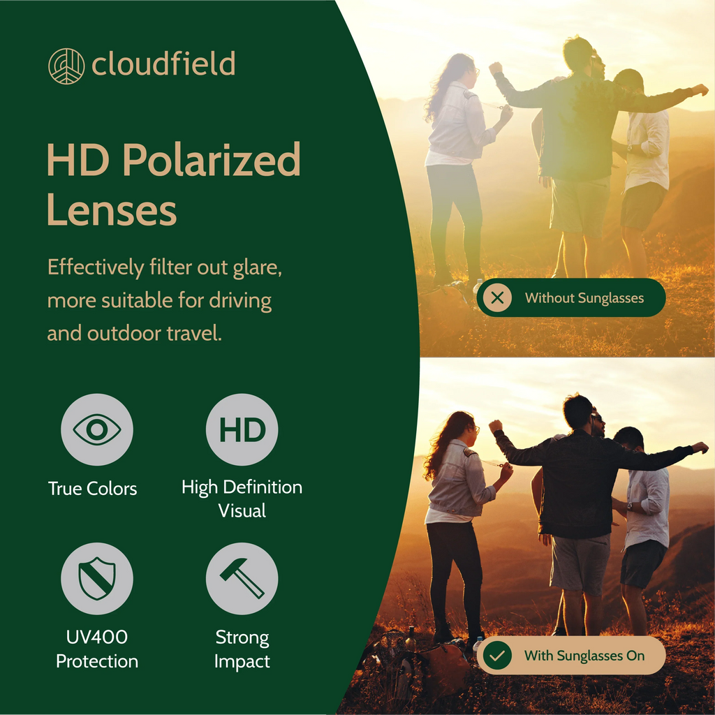 Cloudfield orange sunglasses polarized