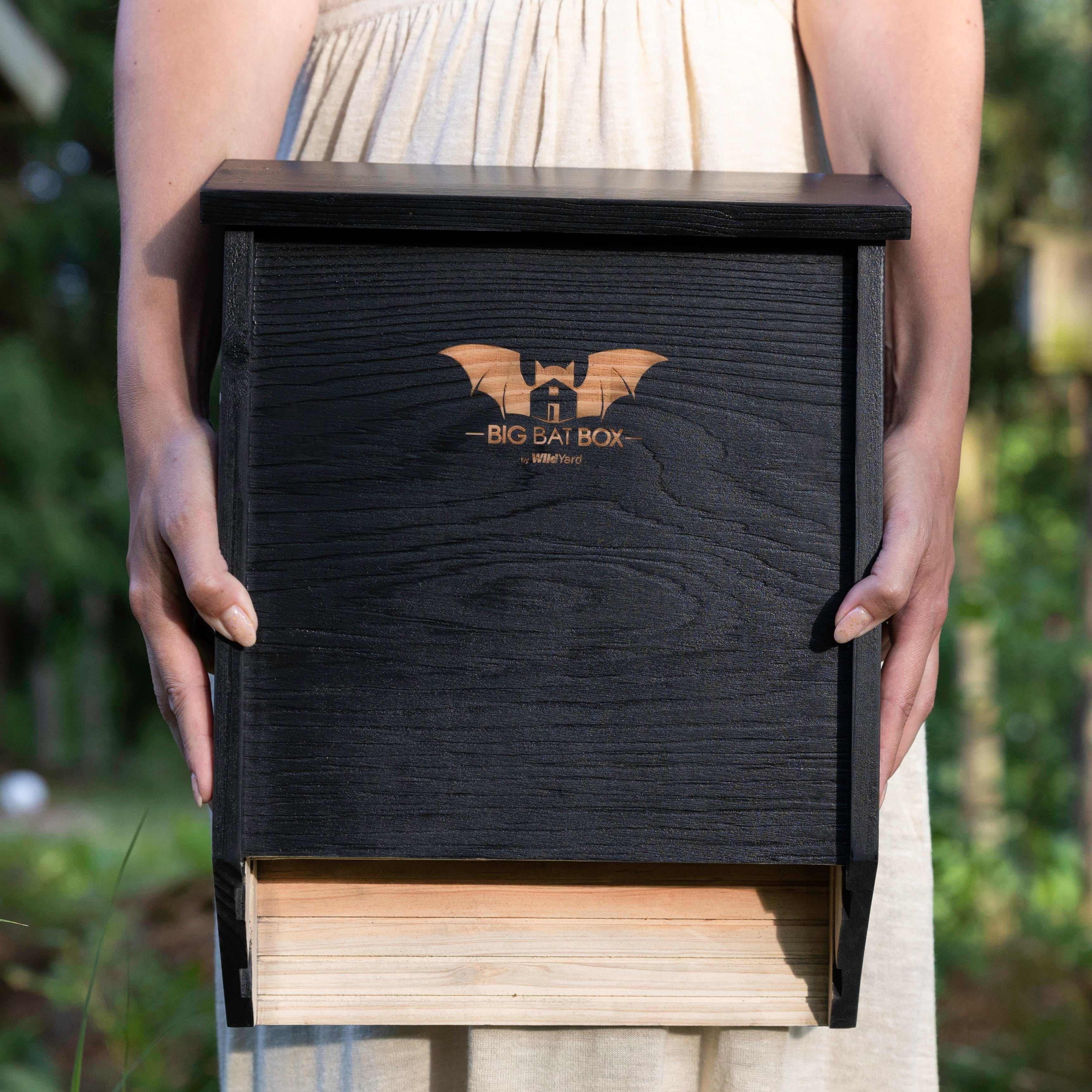 2-Chamber Black Cedar Bat House – Holds Up to 75 Bats | Natural Mosquito Control | Cool Climate Design