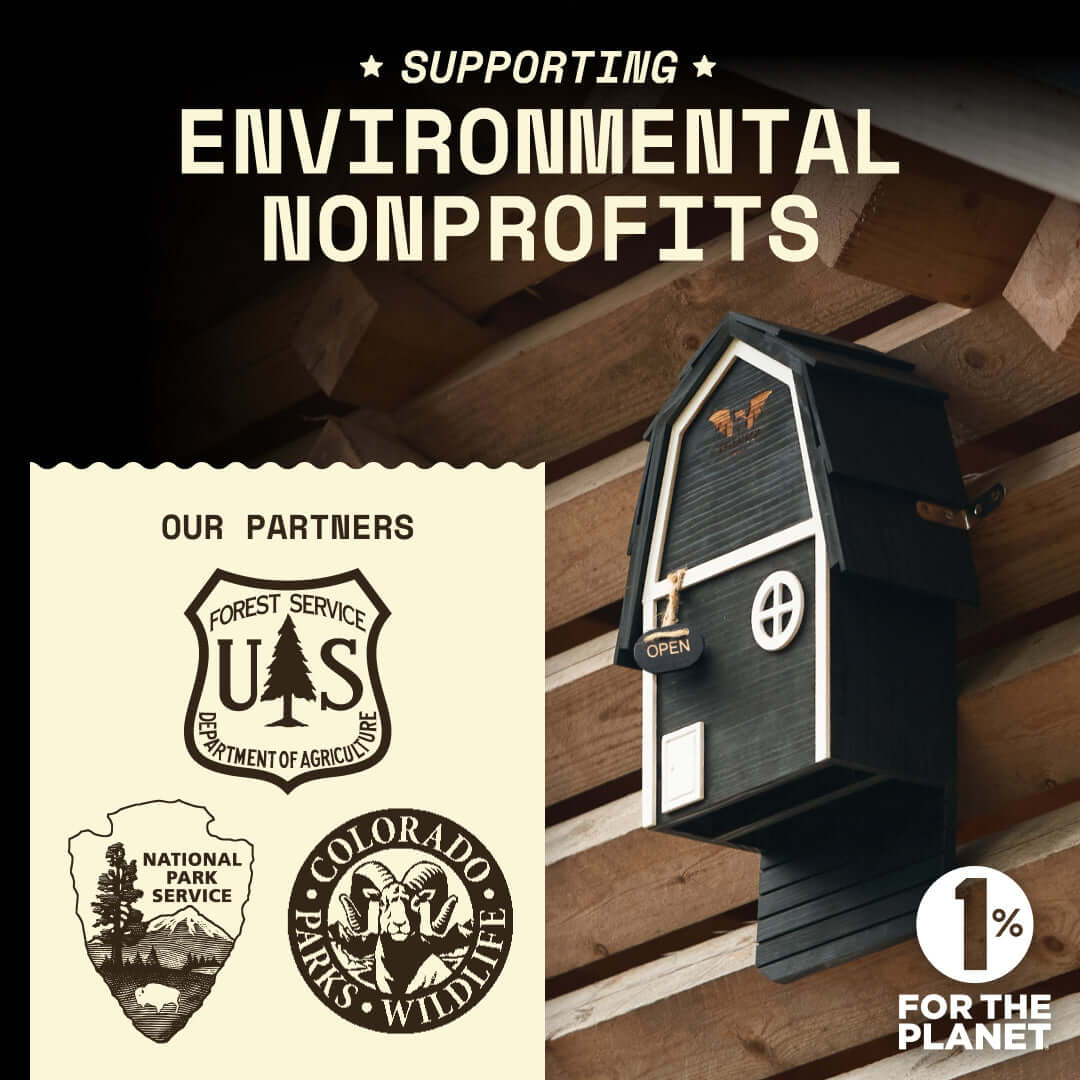 2-Chamber Black Cedar Bat House – Holds 50+ Bats | Bat Barn Junior | Natural Mosquito Control