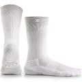 LUX ProCleat Performance Grip Socken – Wadenlang – Weiß – Erwachsenengröße (EU 39–46 / US 6–11,5) – Rutschfeste Stollensocken für Fußball, Baseball und Training