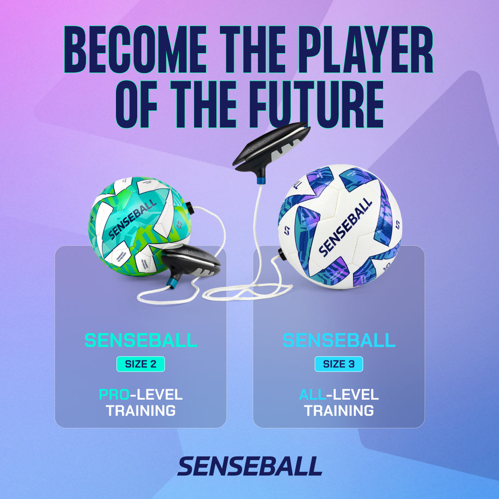 Fotbollssparkstränare Alla Nivåer - Storlek 3 Boll (Blå) - SenseBall