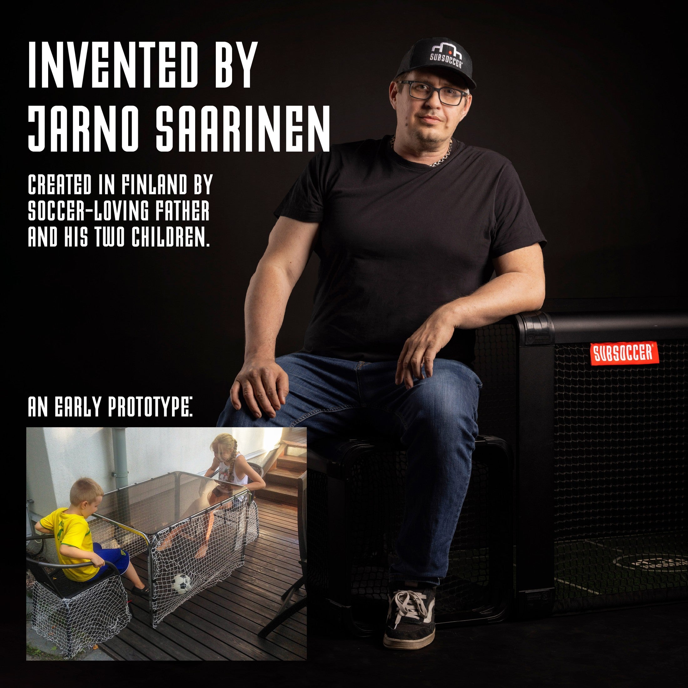Subsoccer invented by Jarno Saarinen, created in Finland