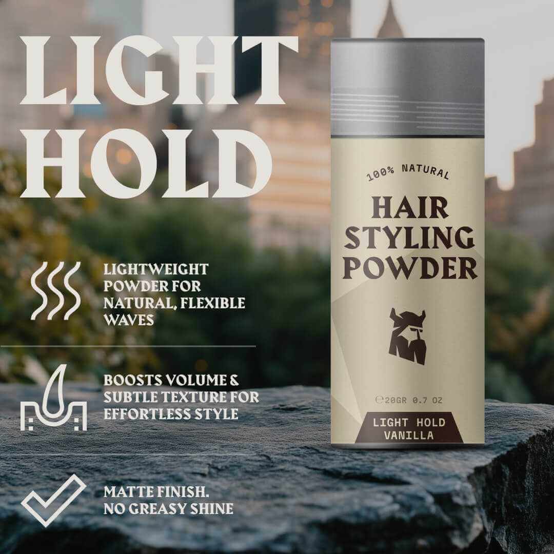 Hair Styling Powder for Men - Light Hold - Vanilla Scent