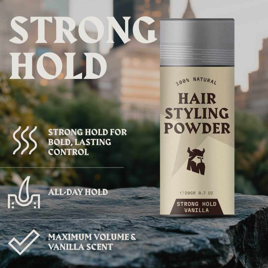 Hair Styling Powder for Men - Strong Hold - Vanilla Scent