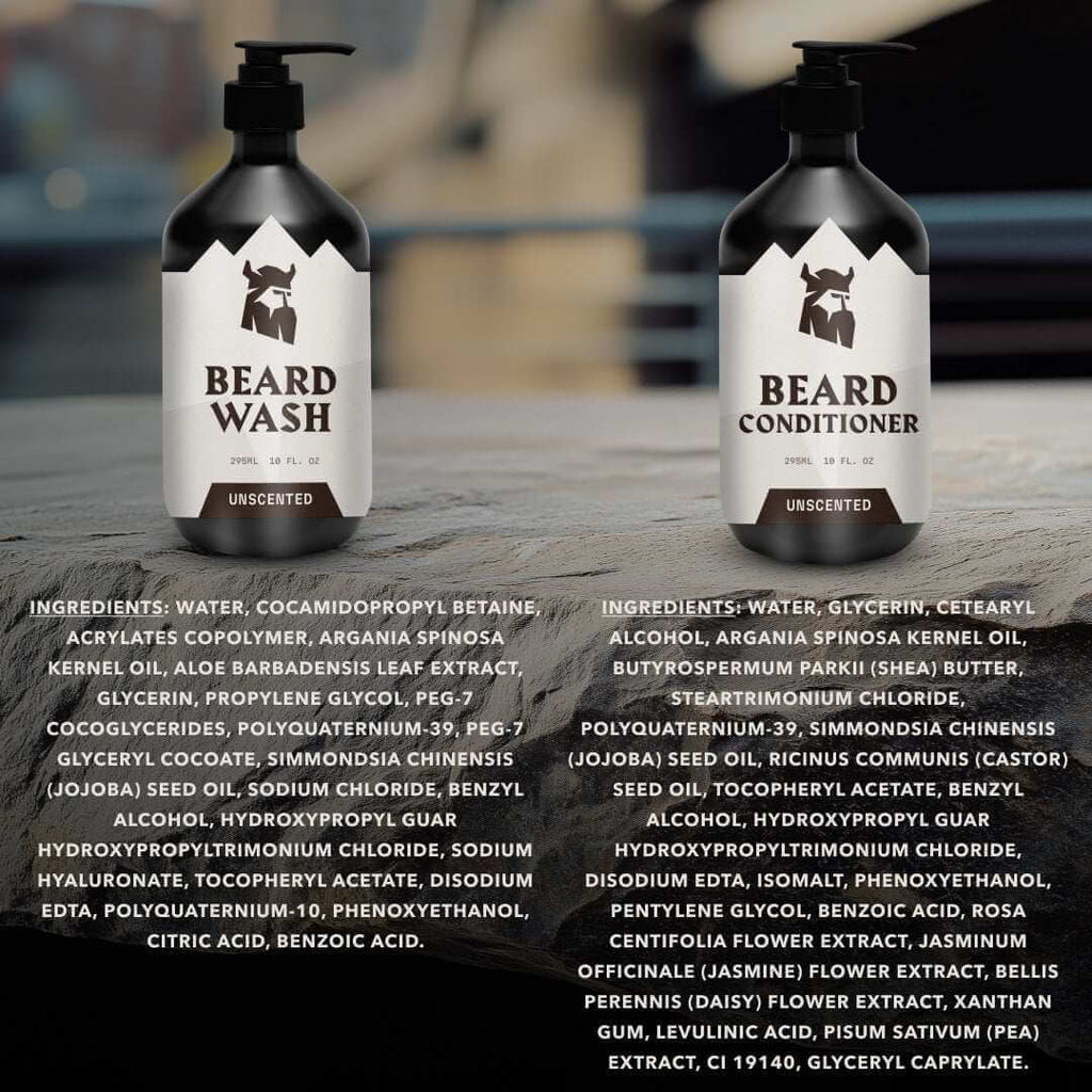 Beard Shampoo & Beard Conditioner (Unscented)