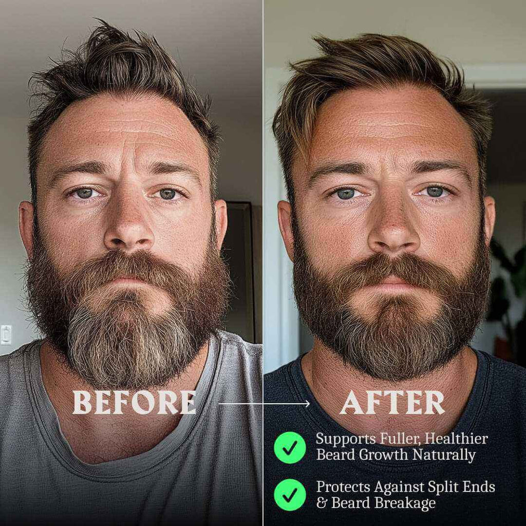 Skäggväxtolja Biotin för Män - Oparfymerad