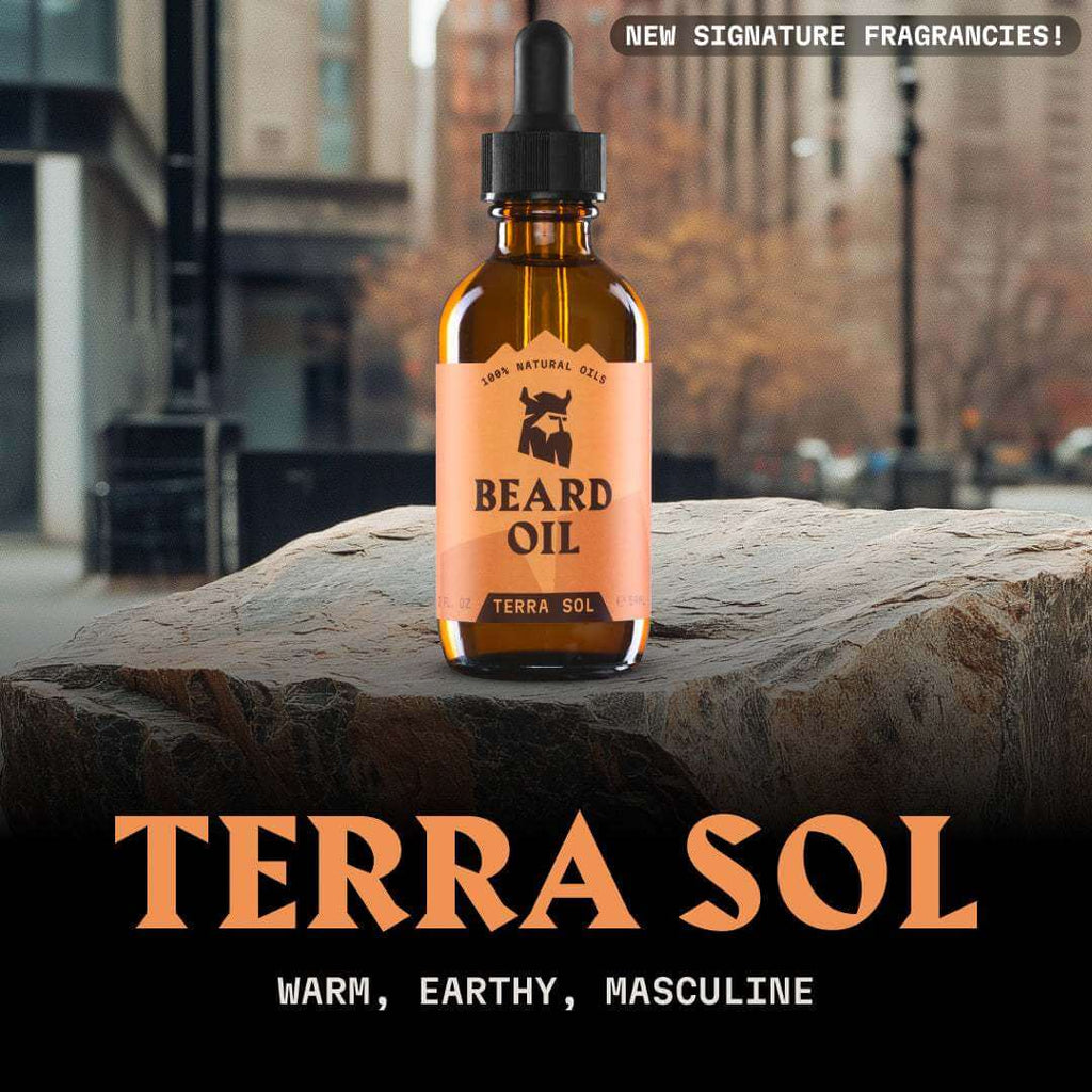 Baardolie voor Mannen – Terra Sol Geur – 60 ml Natuurlijke & Biologische Baardconditioner