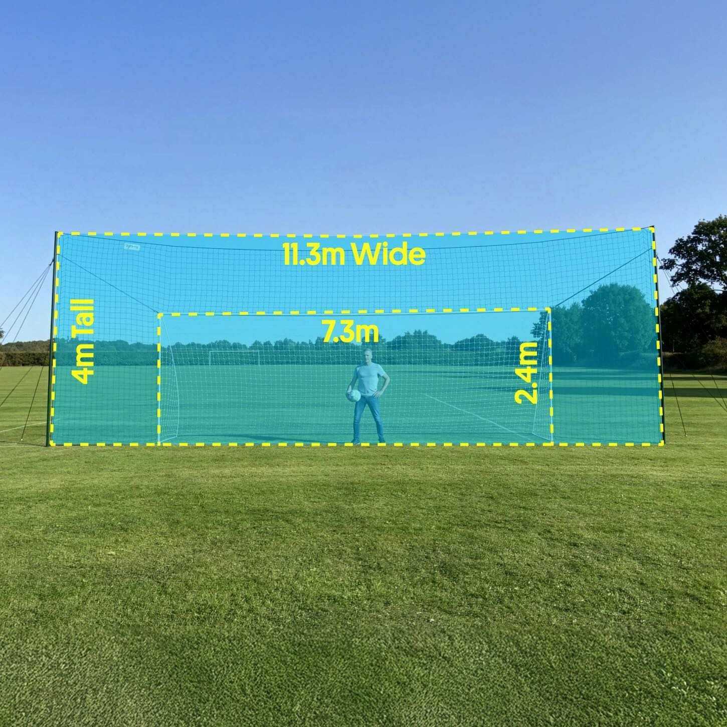 Bramka do piłki nożnej z siatką do odbijania i tylną siatką – Open Goaaal Regulation