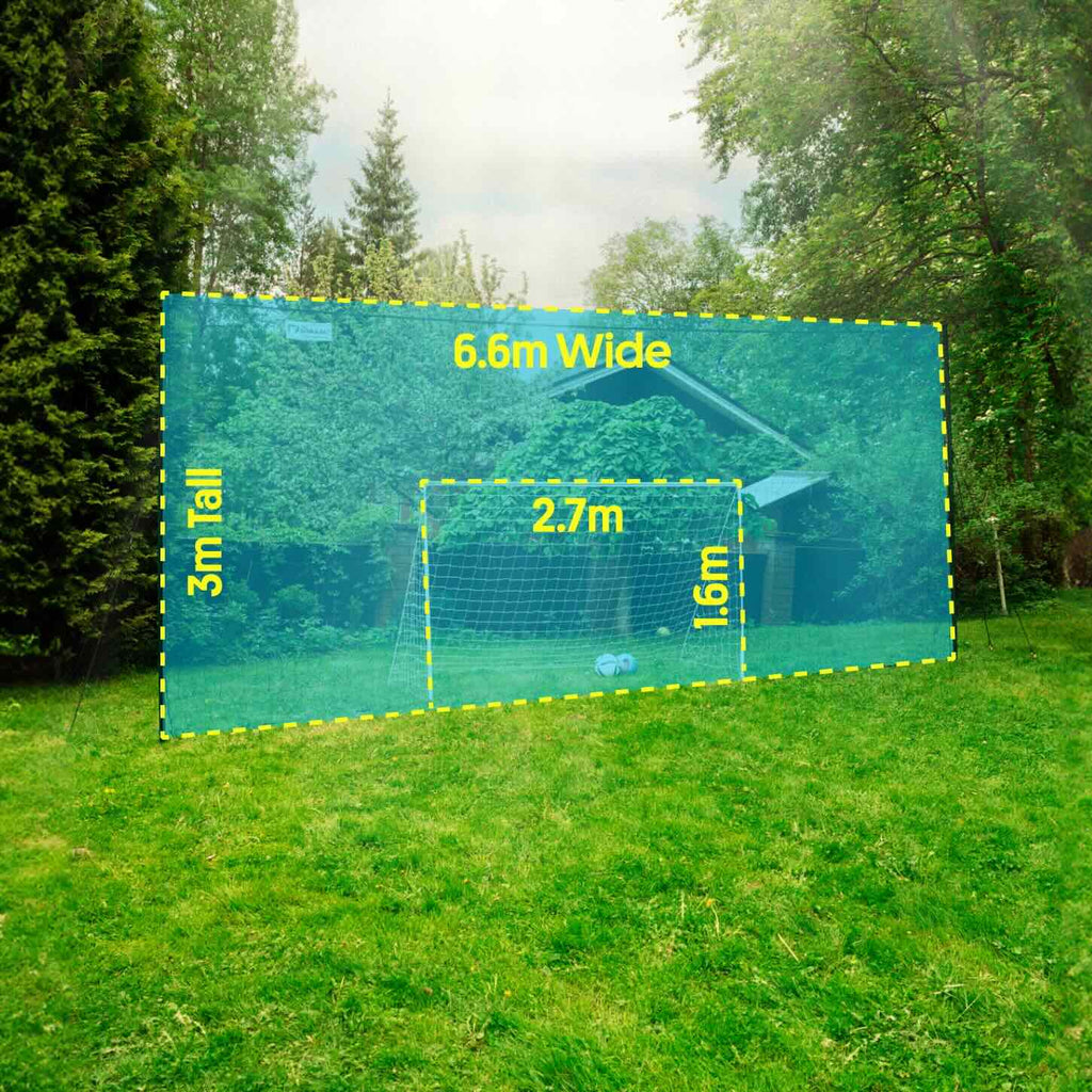 Bramka do piłki nożnej z siatką odbijającą i siatką zabezpieczającą – Open Goaaal Standard