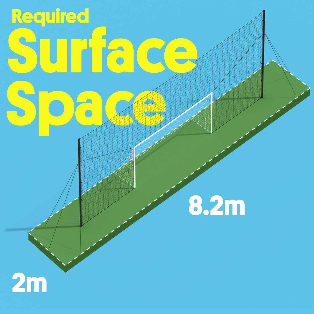 Bramka do piłki nożnej z siatką odbijającą i siatką zabezpieczającą – Open Goaaal Standard