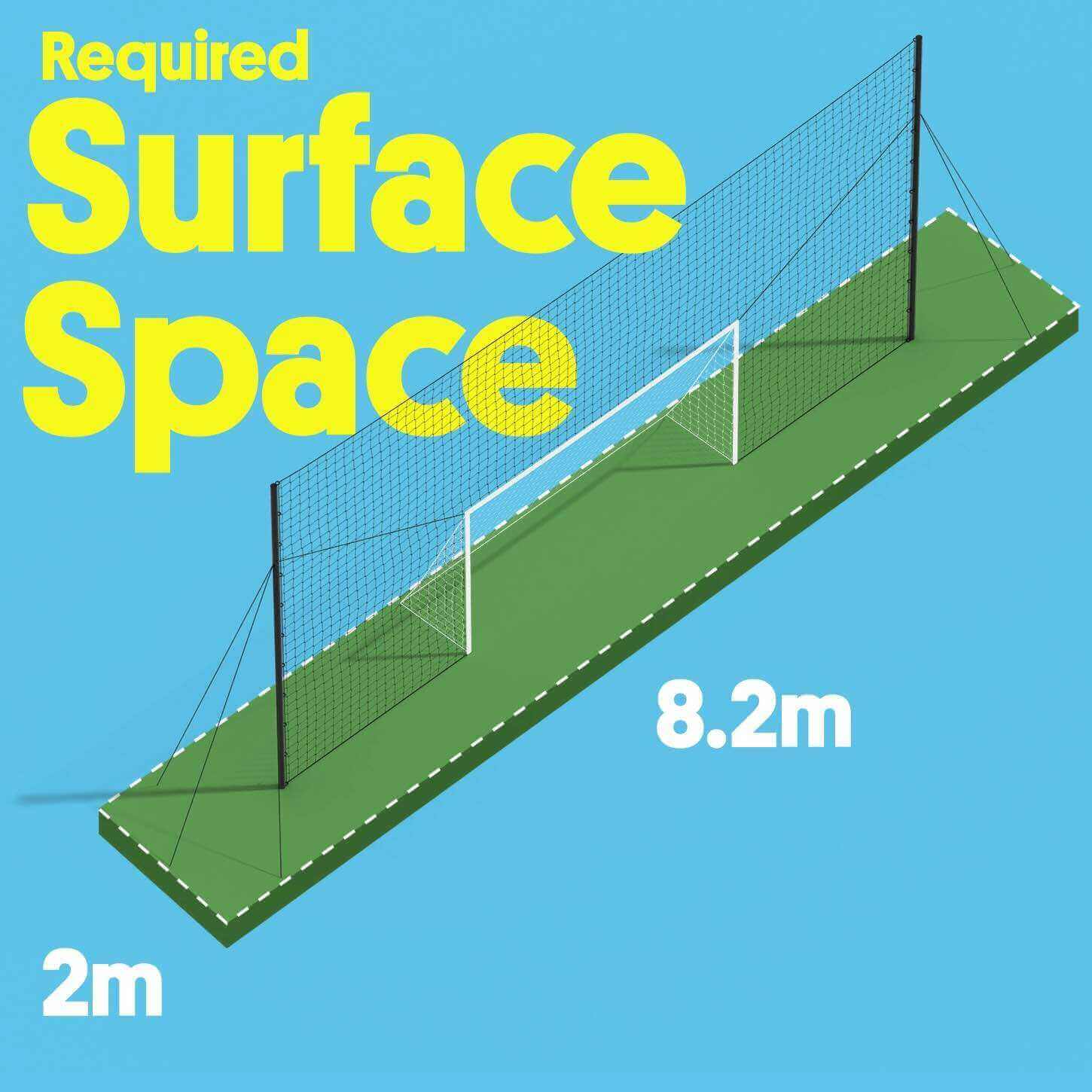 Bramka do piłki nożnej z siatką odbijającą i siatką zabezpieczającą – Open Goaaal Standard