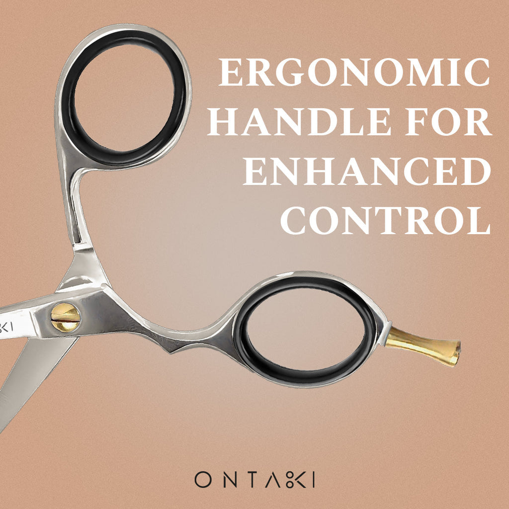 Foarfecă pentru barbă și mustață ONTAKI din oțel japonez cu vârf rotunjit (4.2") Argintiu