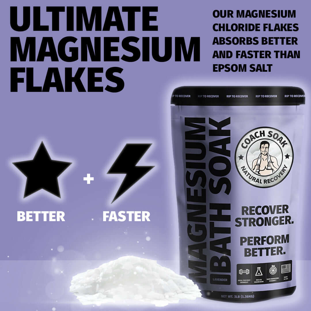Herstel Badzout – Post Workout Magnesiumvlokken - Lavendel