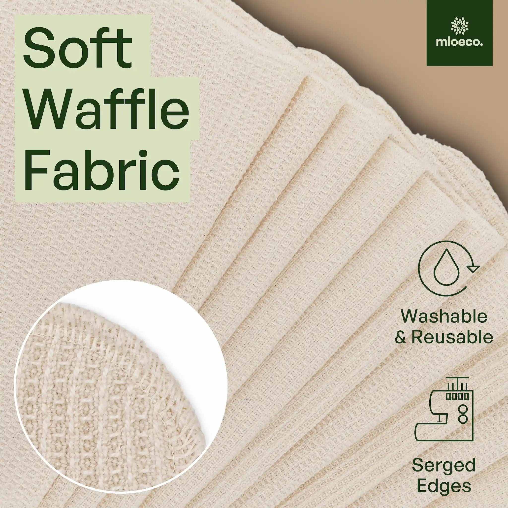 Reusable Paper Towels – Eco-Friendly, Washable & Long-Lasting - 10 pcs