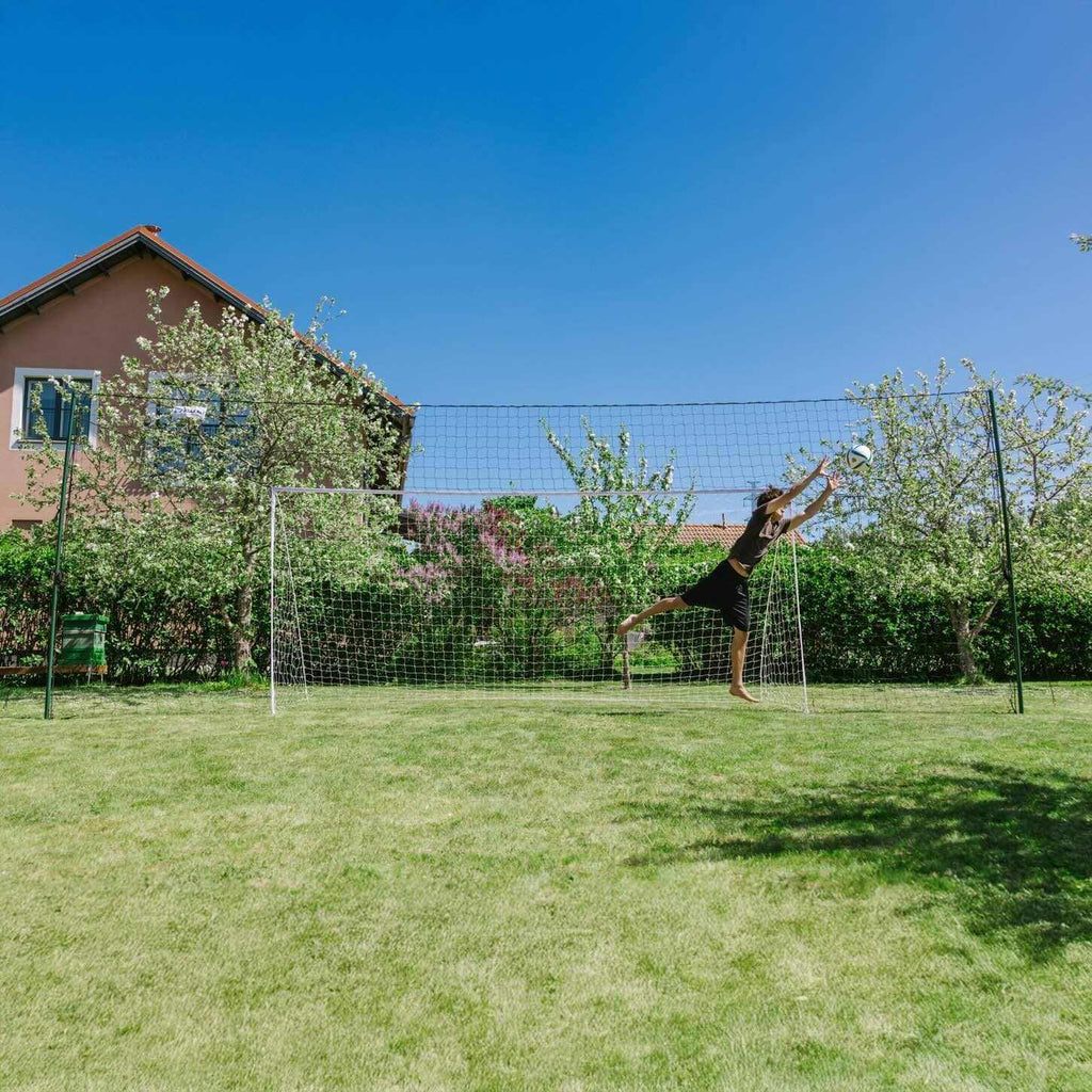 Bramka do piłki nożnej z siatką odbijającą i siatką zabezpieczającą – Open Goaaal Large