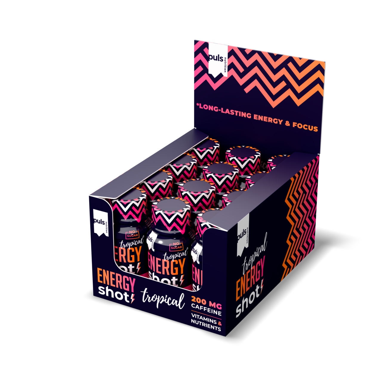 PULS Nutrition Energy Shot Tropical 60 ml - 12-pack