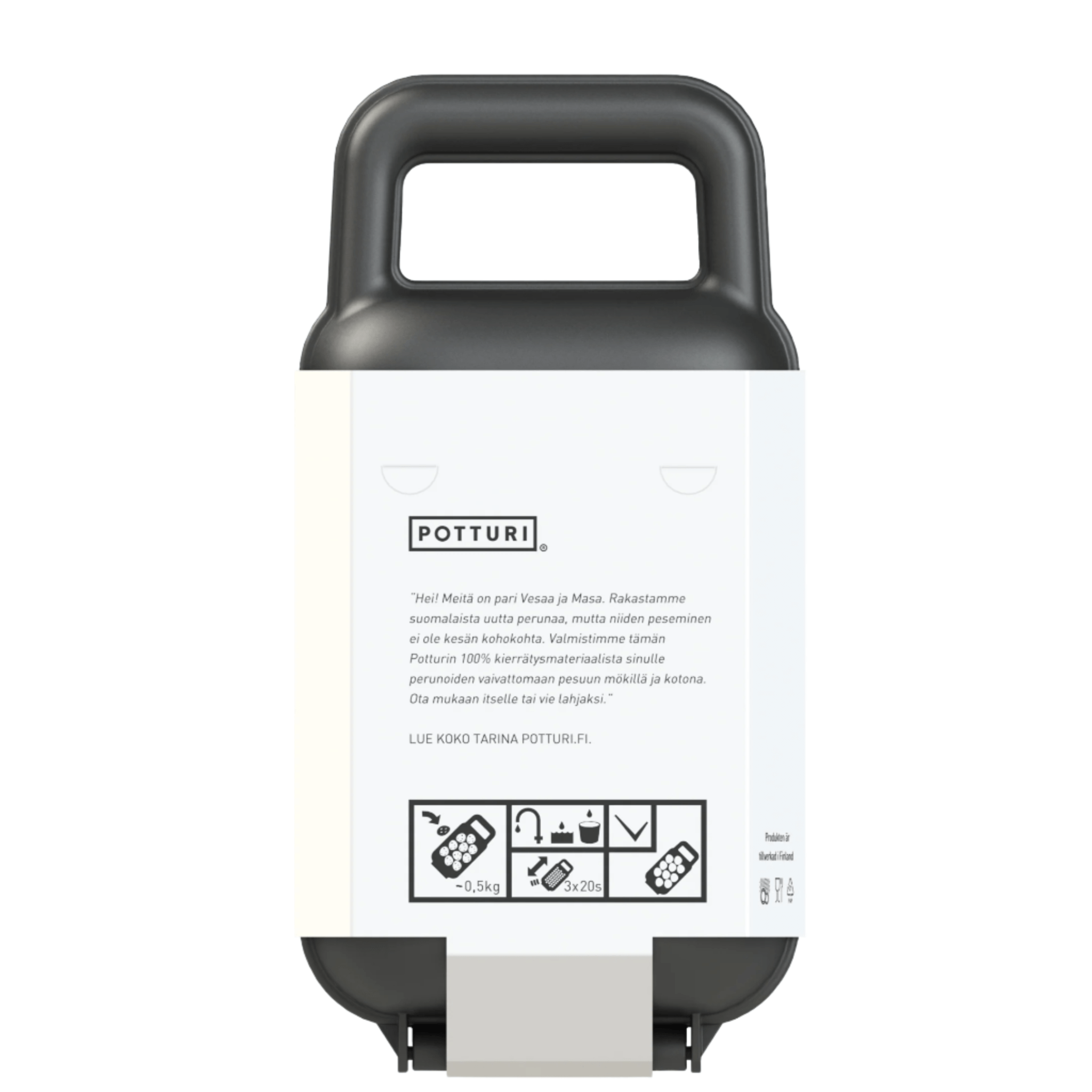 Potturi potato washer 100% recycled plastic - black