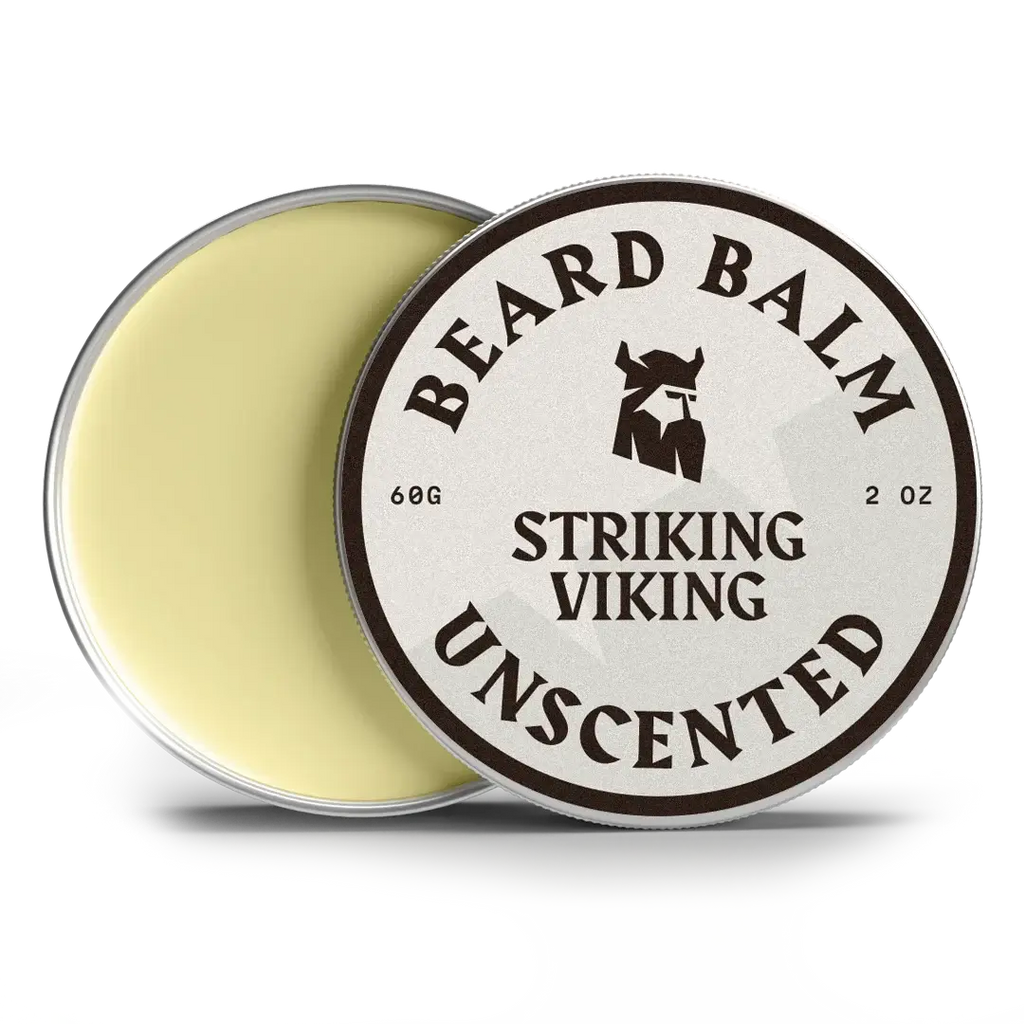Beard Balm Unscented by Striking Viking, 2oz tin.