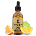 Beard Oil Citrus with natural ingredients and citrus scent, 2 oz dropper.