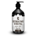 Striking Viking Beard Wash Cologne with Tea Tree and Biotin bottle.