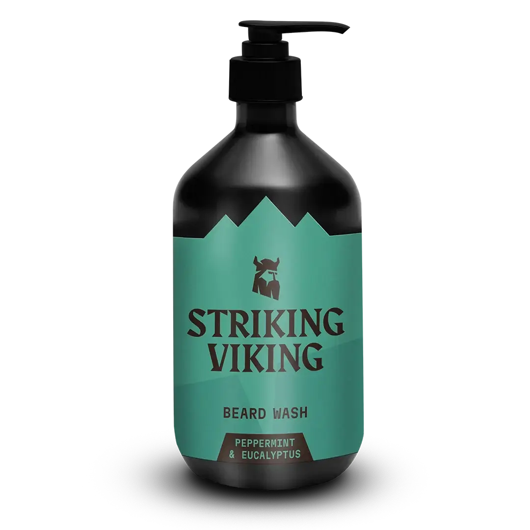 Beard Shampoo with peppermint and eucalyptus by Striking Viking.