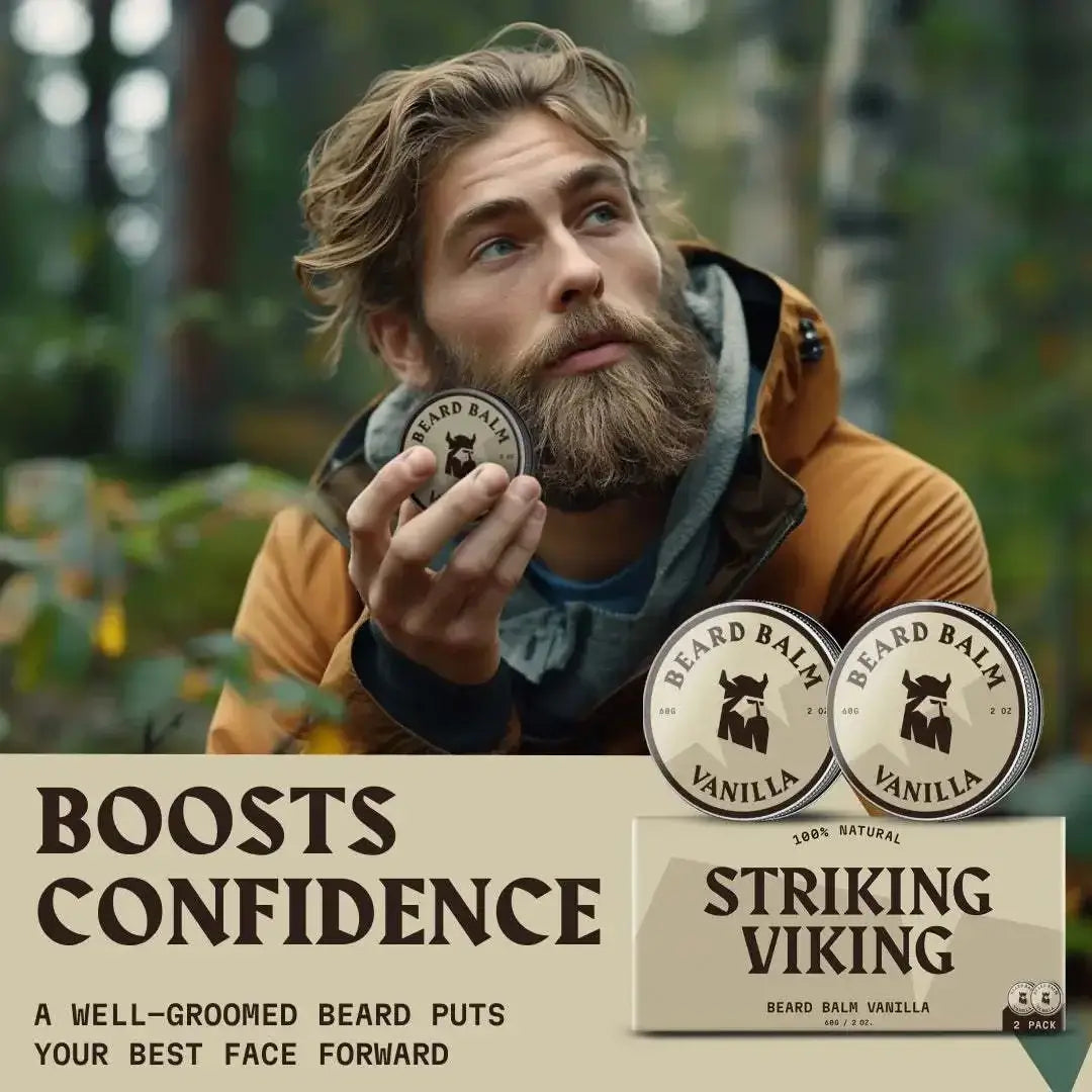 Vanilla Beard Balm 2 Pack with natural ingredients for a healthy, shiny beard.