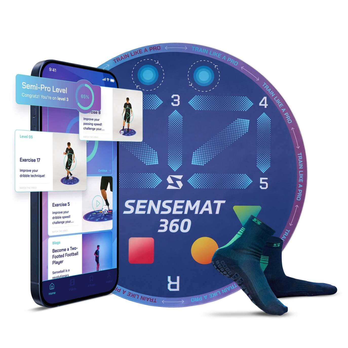 Soccer Training Mat: Pro-Level Cognitive + Footwork | SenseMat 360