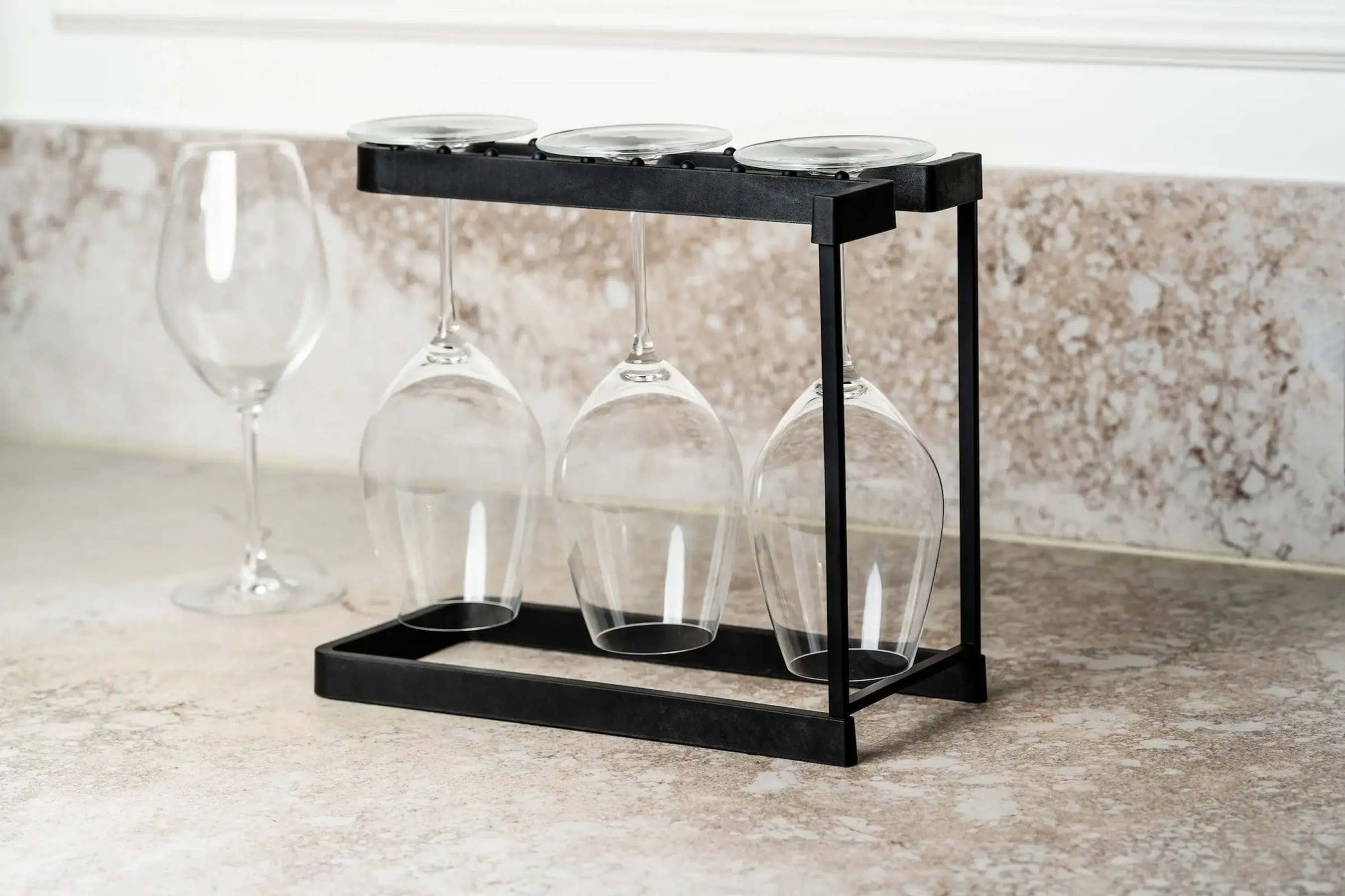 Happy Sinks Wine Glass Rack - Black