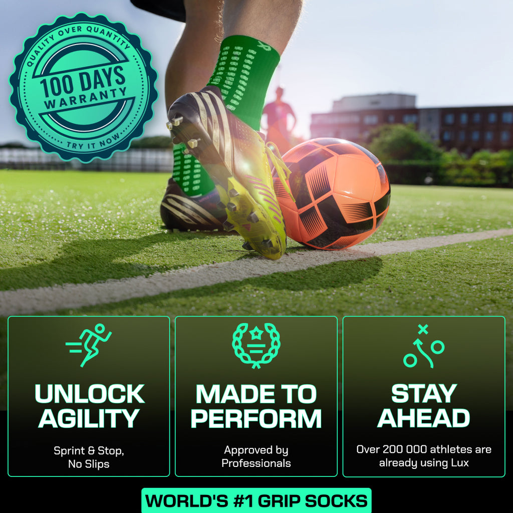 Lux Soccer Grip - Calf Sock - Green