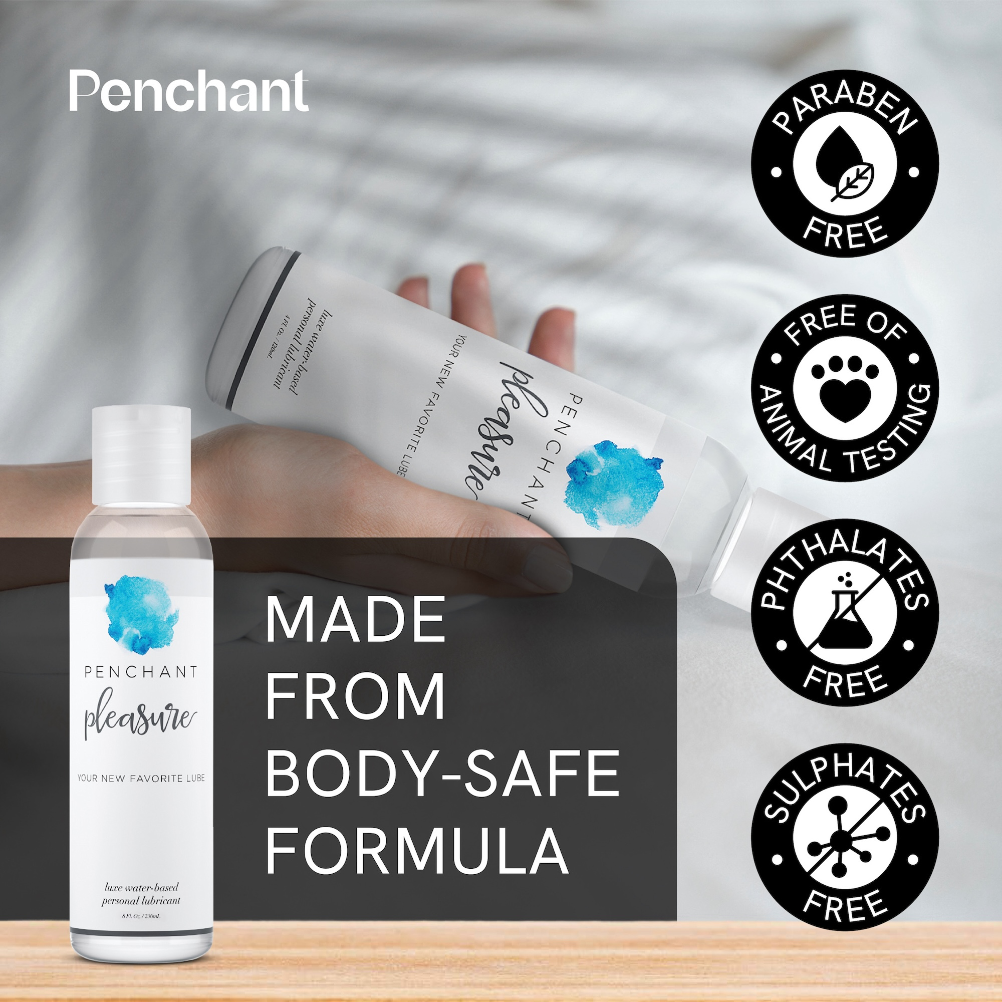 Penchant Intimate Lubricant - Water Based 8oz - 240ml