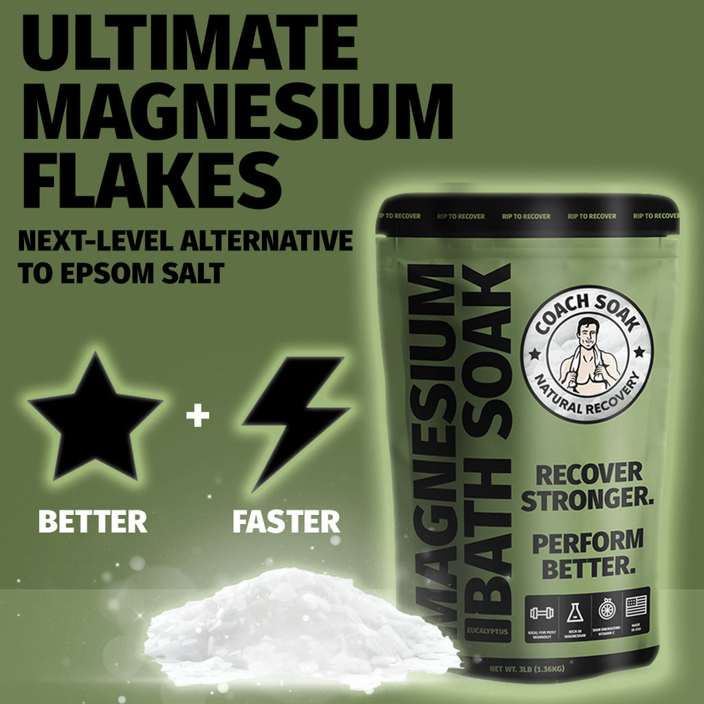 Coach Soak Recovery Bath Soak – Post Workout Magnesium Flakes - Eucaluptus Tea Tree