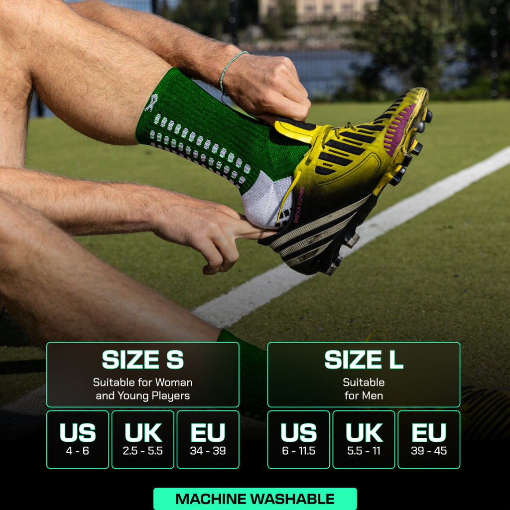Lux Soccer Grip - Calf Sock - Green