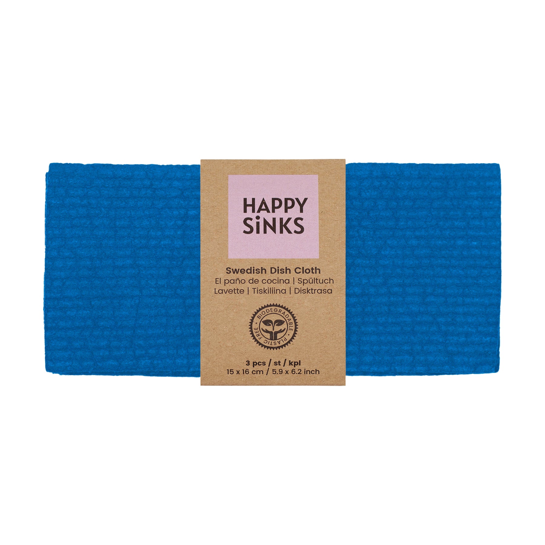 Happy Sinks Swedish Dishcloth Set - Ocean Blue - 3pcs