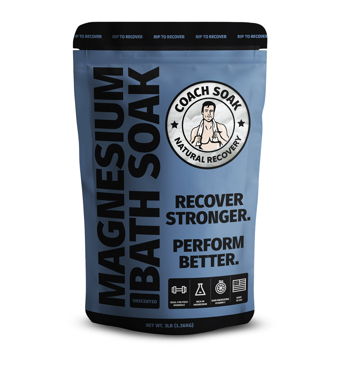 Coach Soak Recovery Bath Soak – Rejuvenating Post Workout Magnesium Flakes