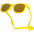 BABY SUNNIES Polarized Baby Sunglasses - Yellow, 0-24 Mo, Strap - Unbreakable Frame For Toddler Sunglasses - UV400 Protection & Infant Essentials - Stay-Put Strap & Baby Beach Essentials