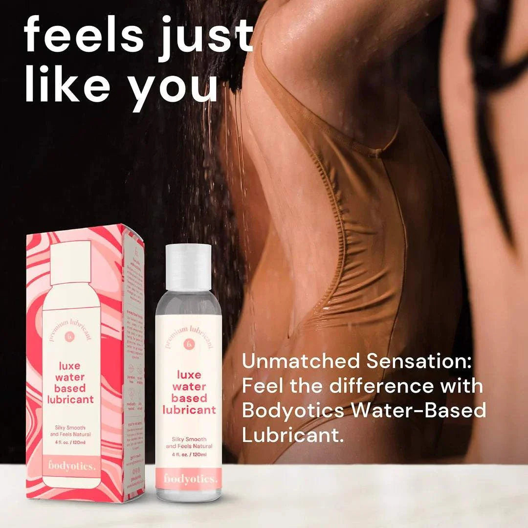 Bodyotics 4oz water based lubricant with silky smooth, natural feel for intimate and pelvic floor care