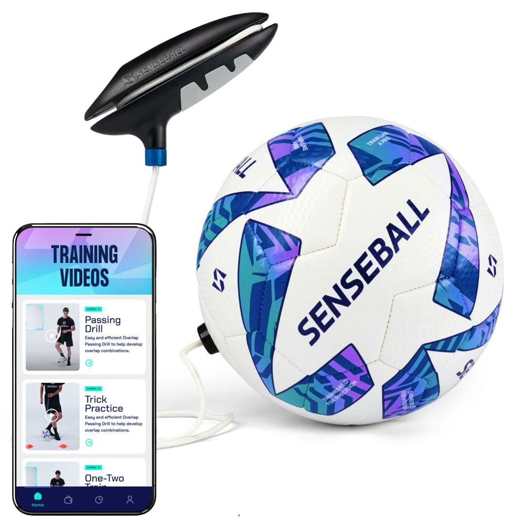 SenseBall Classic Size 3 soccer kick trainer, black