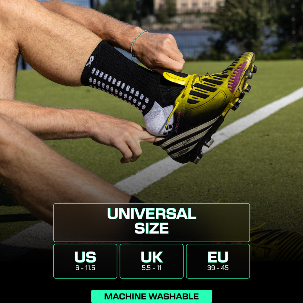 Lux Soccer Grip - Calf Sock - Black
