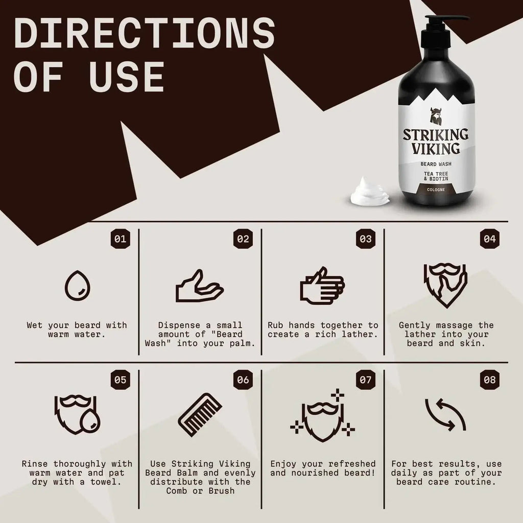 Striking Viking Beard Wash (Cologne) how to use
