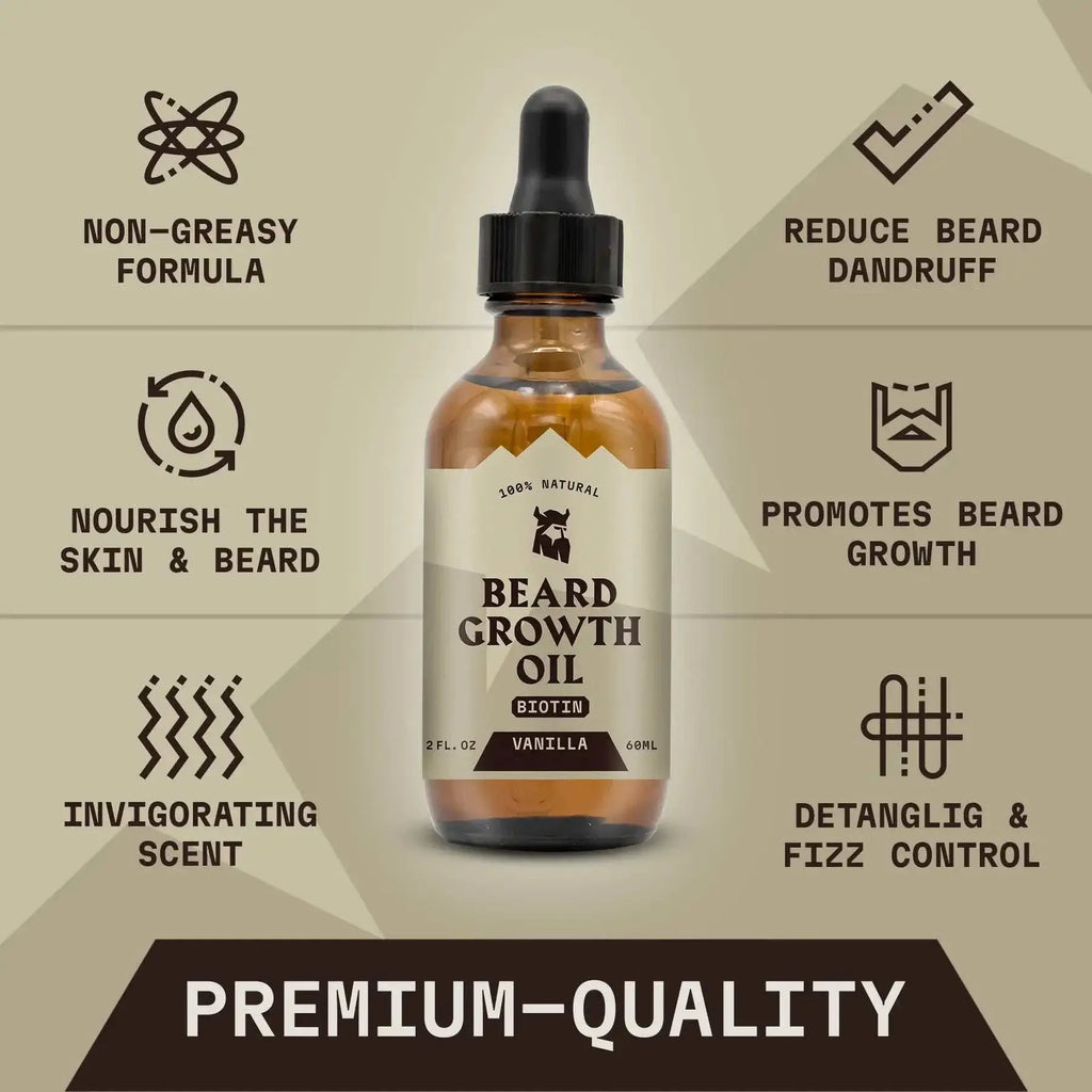 Beard Growth Oil for Men Vanilla – promotes beard growth, nourishes and conditions beard, reduces dandruff and itching.