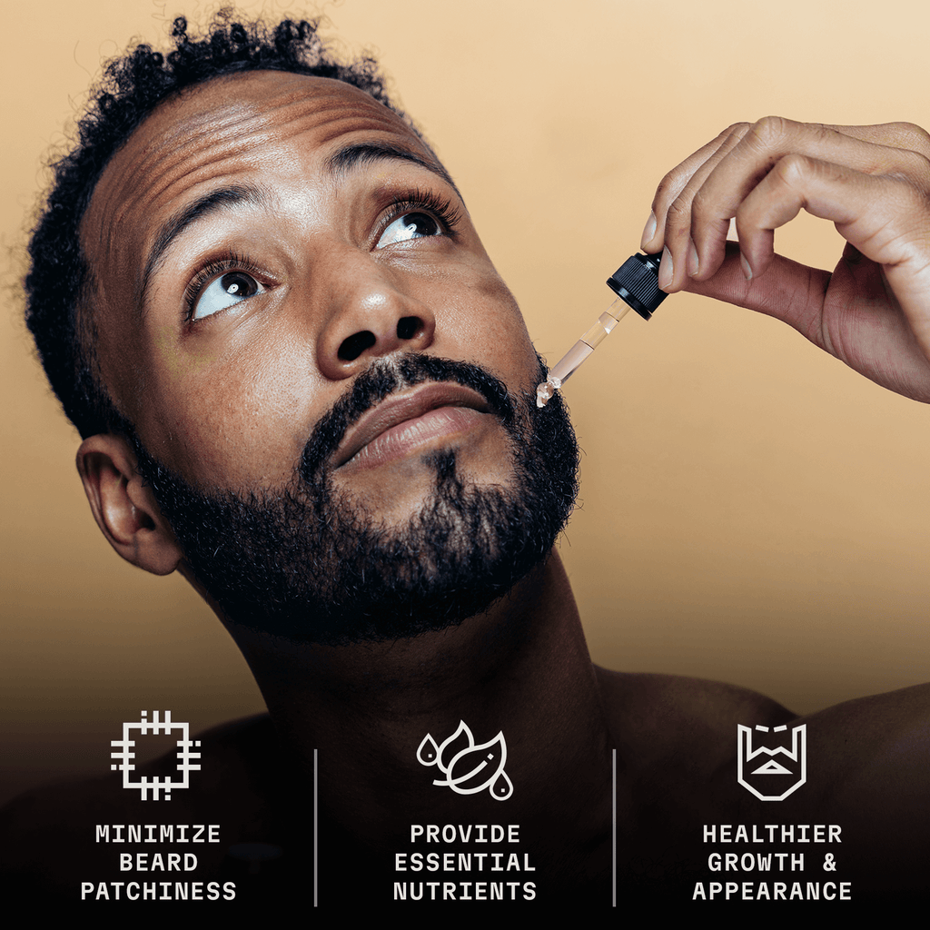 Beard Growth Oil Biotin for fuller, thicker beard application.