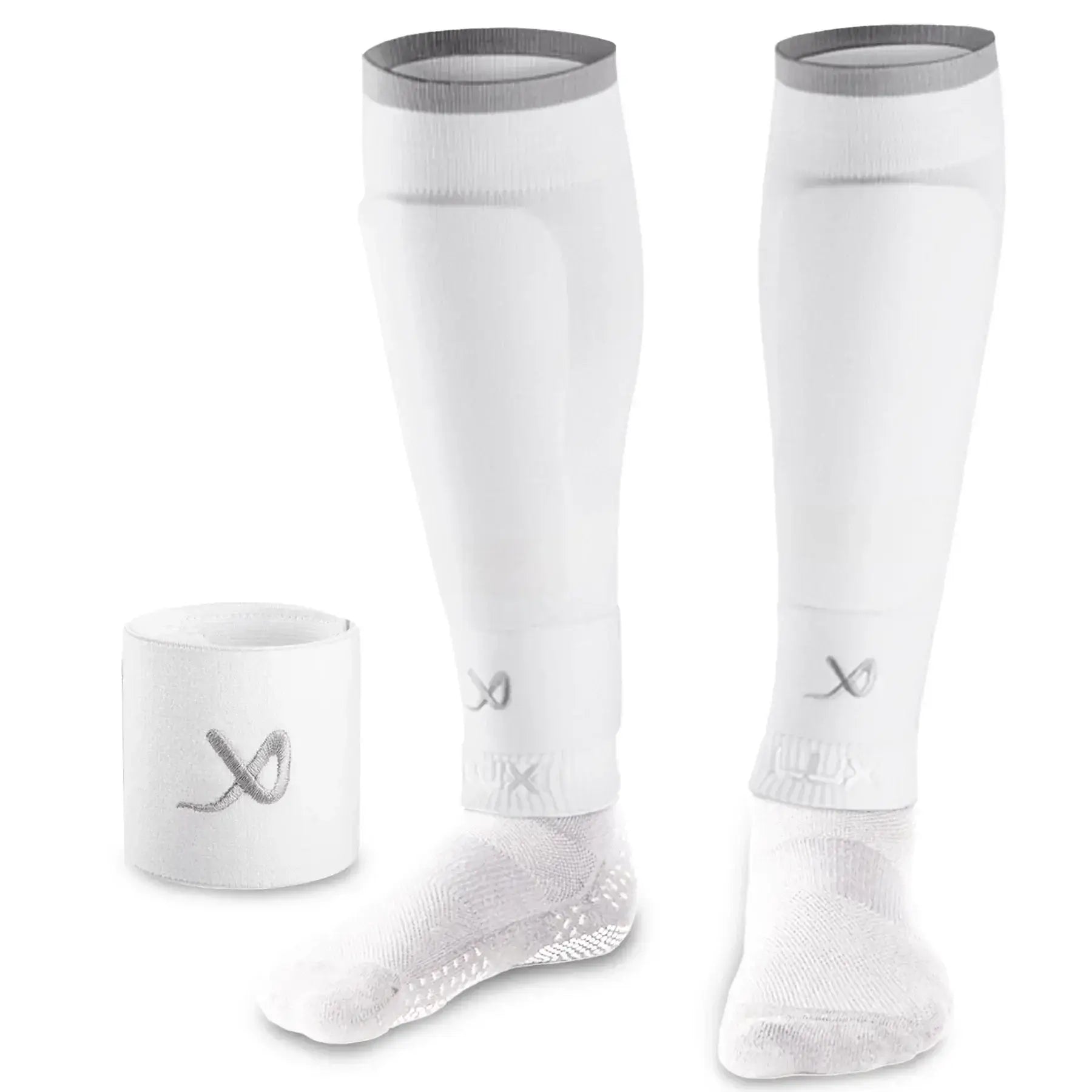 Football Sleeves - White - LUX - White / Large