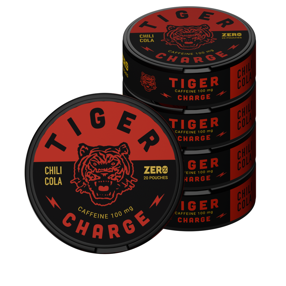Tiger Charge Chili Cola caffeine pouches - detail 2