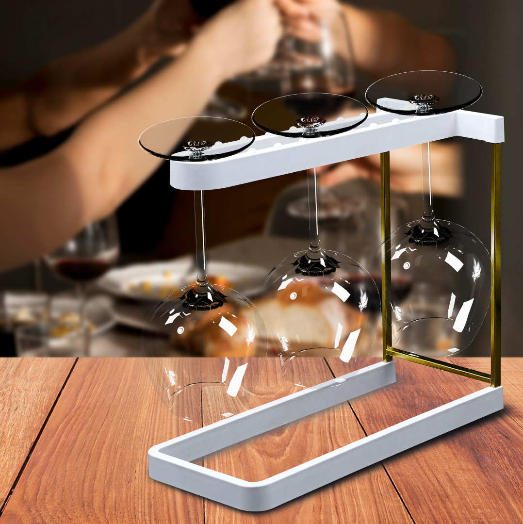 Happy Sinks Wine Glass Rack - White